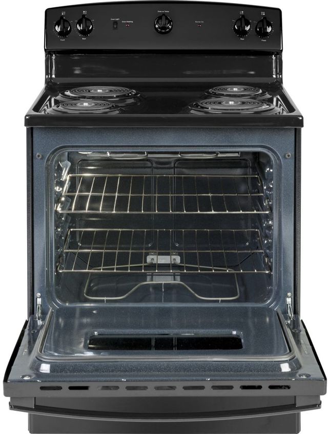 GE® 30" Black Freestanding Electric Range-2