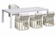 Intercon Alexa 5-Piece White Aluminum/Stone Outdoor Dining Set-0