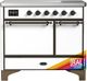 Ilve® Majestic III 40" Custom Pro Style Induction Range with Solid Door and Burnished Trim-0