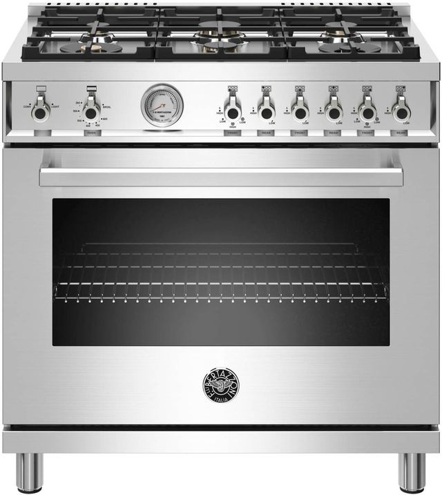 Bertazzoni Professional Series 36" Stainless Steel Freestanding Gas Range-0