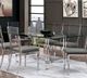 Furniture of America® Casper Glass Top Dining Table with Chrome Base -0