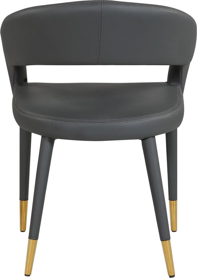 Meridian Furniture Destiny Grey Faux Leather Dining Chair-1