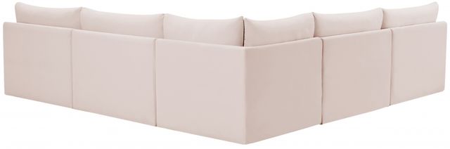 Meridian Furniture Jacob 5-Piece Pink Velvet Modular Sectional Set-1