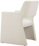 Zuo® Modern Minet Linen White Dining Arm Chair-3