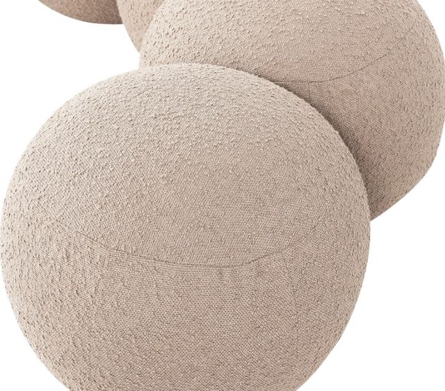Meridian Furniture Apollo Beige 65" Boucle Fabric Upholstered Bench-4