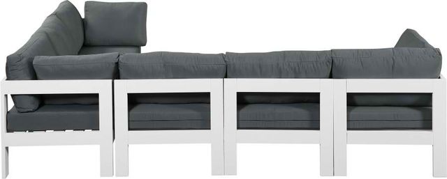 Meridian Furniture Nizuc 6-Piece Grey Outdoor Patio Modular Sectional Set-1
