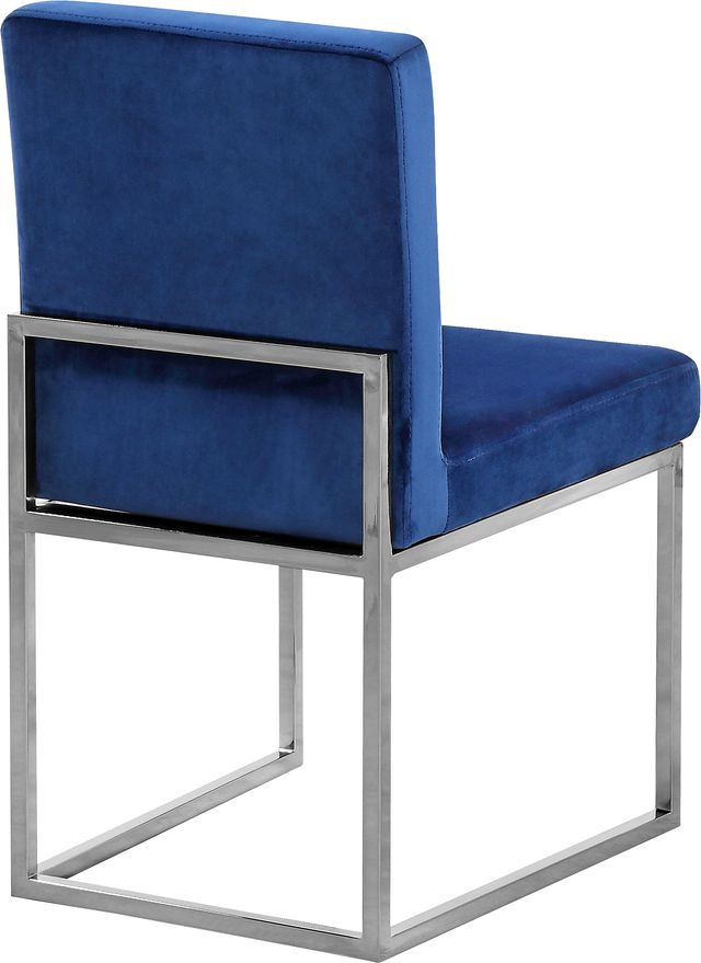 Meridian Furniture Giselle Navy/Chrome Velvet Dining Chair-2