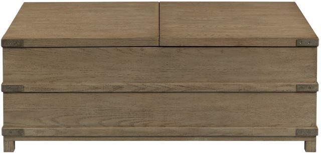 Hammary® Crawford Honey Storage Trunk Coffee Table-2