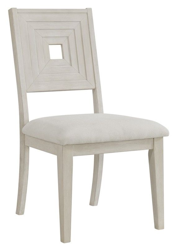 Elements International Avalanche 7-Piece Antique White Dining Set-3