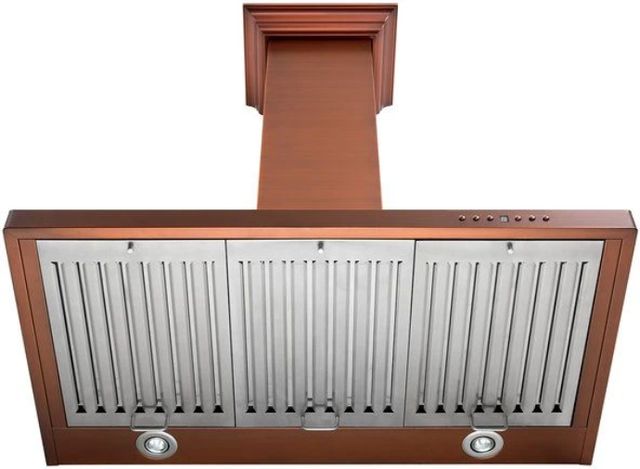 ZLINE Designer Series 36" 7-Layer Baked Copper Finish Wall Mount Range Hood-2