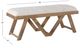 Powell® Benicio Brown/White Upholstered Bench-2