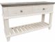 Horizon Home® Miramar White Sofa Table with Weather Brown Top -0