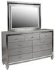 New Classic® Home Furnishings Valentino Silver Dresser and Mirror-0
