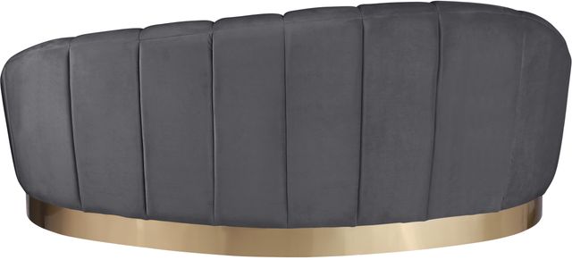 Meridian Furniture Shelly Grey Velvet Chaise-3