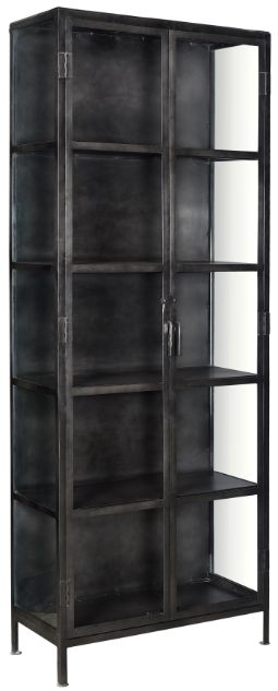 Dovetail Furniture Salinas Antique Gunmetal Cabinet-0