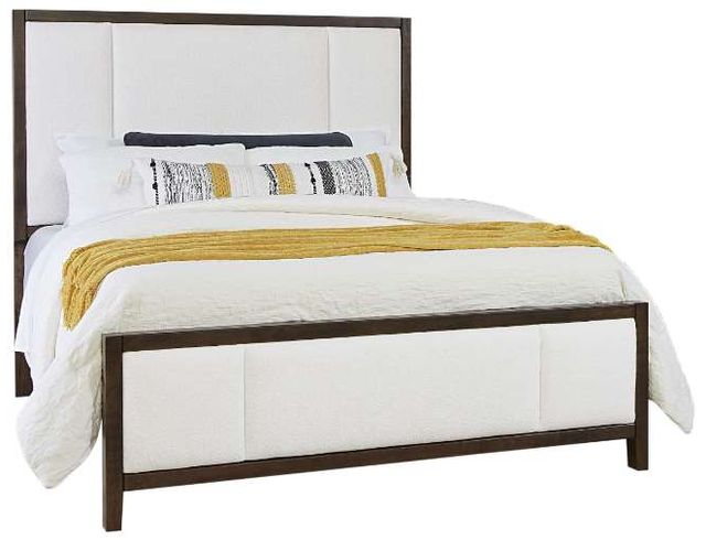 Artisan & Post by Vaughan-Bassett Crafted Cherry Bedroom by Ben & Erin Napier Dark/White King Upholstered Panel Bed-0