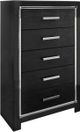 Signature Design by Ashley® Kaydell 6-Piece Black King Upholstered Panel Bedroom Set-3