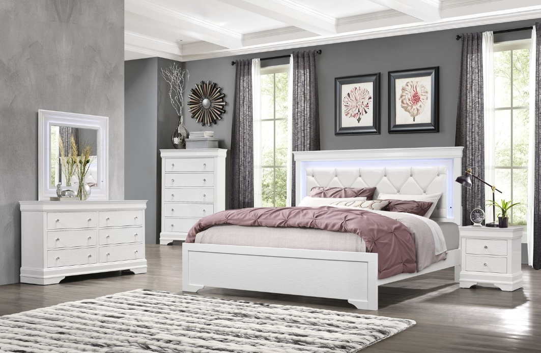 Global Furniture USA Pompei King Panel Bedroom Set