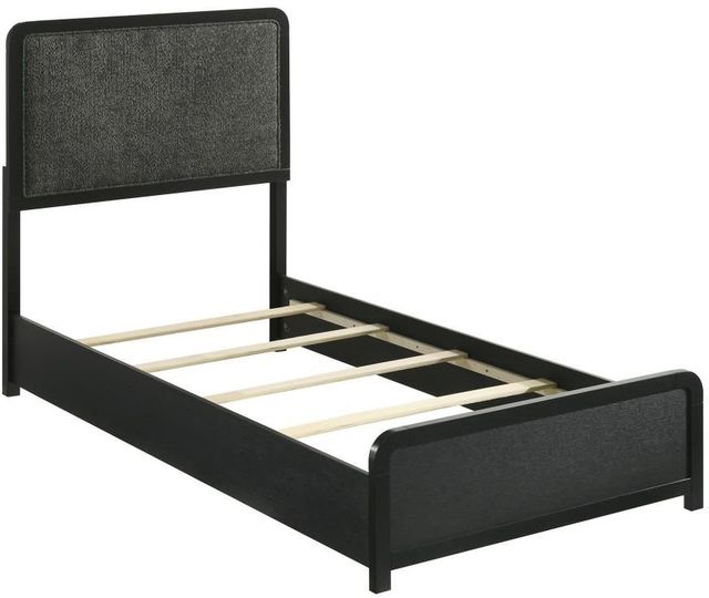 Coaster® Cavelle Black Youth Twin Upholstered Panel Bed-0
