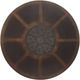 Mazin Furniture Jenkins Dark Cherry Round Cocktail Table with Tobacco Metal Base-1