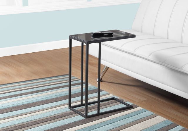 Monarch Specialties Inc. Black Tempered Glass Accent Table-1