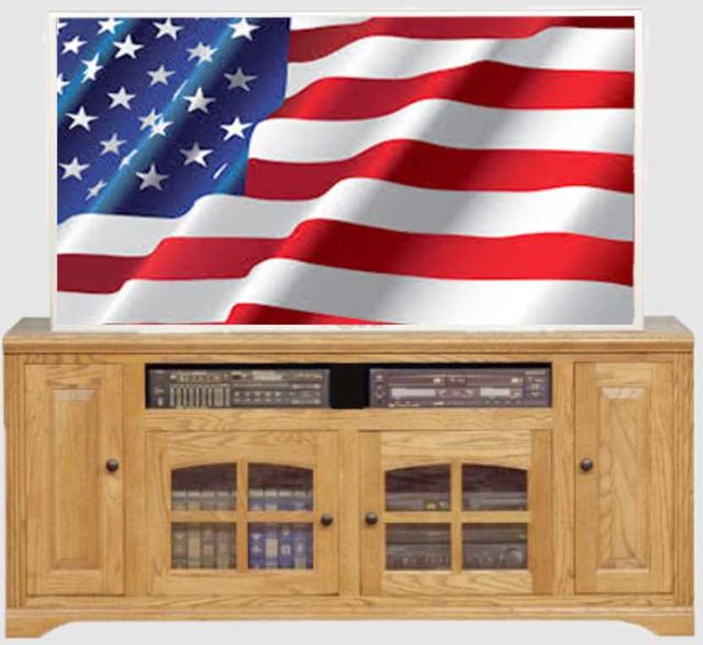 American Heartland Manufacturing Oak 66" Entertainment Console-1