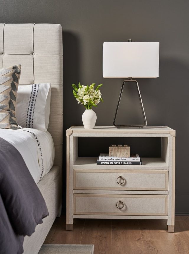 Universal Explore Home™ New Modern Riven Light Gray Nightstand-1