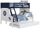 Furniture of America® Nautia Blue/White Full/Twin Bunk Bed with Trundle-0
