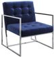 Mazin Furniture Delia Navy Blue/Chrome Accent Chair-2