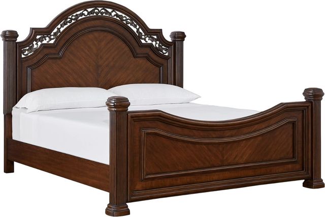 Signature Design by Ashley® Lavinton 3-Piece Brown King Poster Bed Set-1