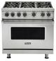 Viking® 5 Series 36” Daffodil Liquid Propane Pro Style Gas Range with Griddle-1