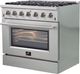 FORNO® Galiano 36" Stainless Steel Pro Style Gas Range-2
