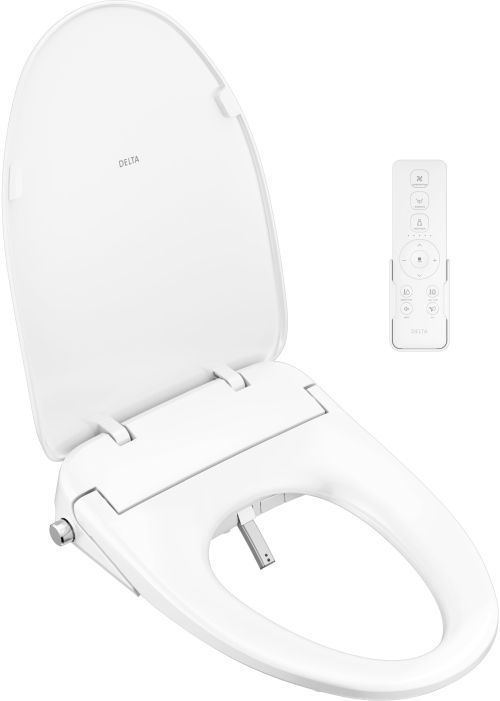 DELTA Refresh White Premium Elongated Electric Bidet Toilet Seat -0