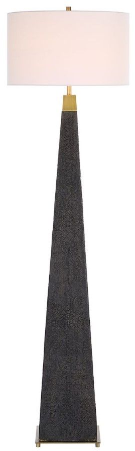 Uttermost® Lathey Black Floor Lamp-3