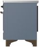 Ilve® Majestic III 40" Blue Gray Pro Style Induction Range with Triple Glass Door and Burnished Trim-3