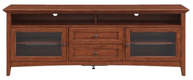Whittier Wood® Furniture McKenzie Glazed Antique Cherry 74" Sound Bar Media Console-2