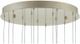Currey & Company Dove Multi-Drop Painted Silver/White Round Pendant Lighting-2