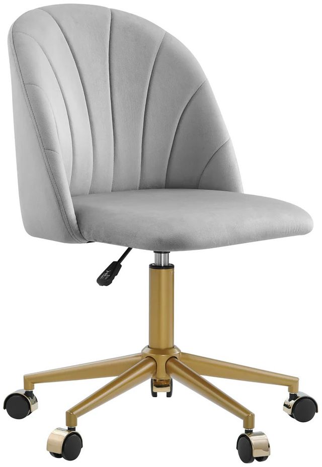 Linon Abigail Gray Desk Chair-0