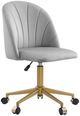 Linon Abigail Gray Desk Chair-0