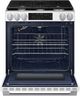 Samsung Bespoke 30" White Glass Smart Slide-In Gas Range with Illuminated Precision Knobs-1