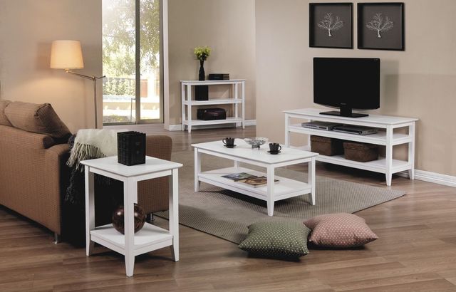 Winners Only® Quadra White Coffee Table-1