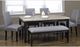 Kwality Imports Nancy Espresso/Grey Upholstered Bench-1