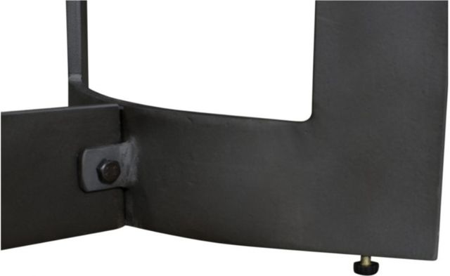 Moe's Home Collection Bent Smoked Console Table with Black Metal Trestle Base-2