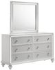New Classic® Home Furnishings Stardust White Dresser and Mirror-0