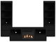 Elements International Rosalie 4-Piece Black Entertainment Unit with 82" TV Console-0
