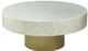A & B Home Capella Cream Capiz Coffee Table with Gold Base -1