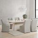 Classic Home Warwick Gray Rolling Wingback Dining Chair-2