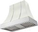 AGA Cascade 36" White Wall Mounted Range Hood  with Polished Chrome Trim-0
