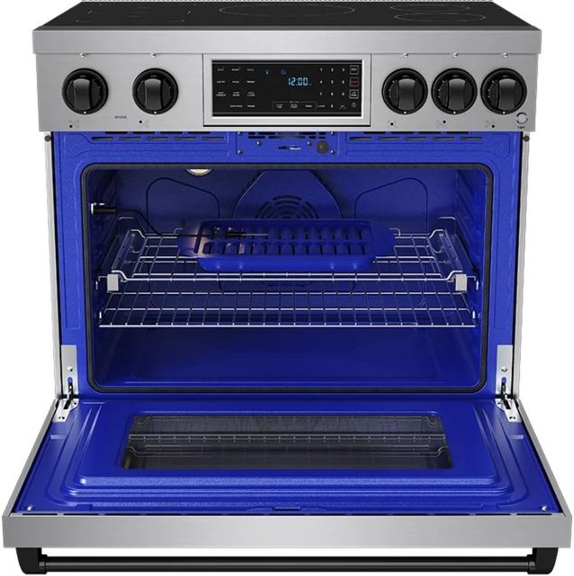 Thor Kitchen® Gordon Ramsay Collection 36" Stainless Steel Pro Style Induction Range with Tilt Panel Touch Control and Black Trim-1