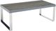 Mazin Furniture Silas Matte Gray Coffee Table with Chrome Base -0